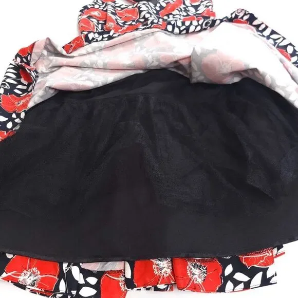 City Chic Power Poppy Dress Pin Up Fit And Flare Belted Womens Plus Size 16 Red - Picture 8 of 10